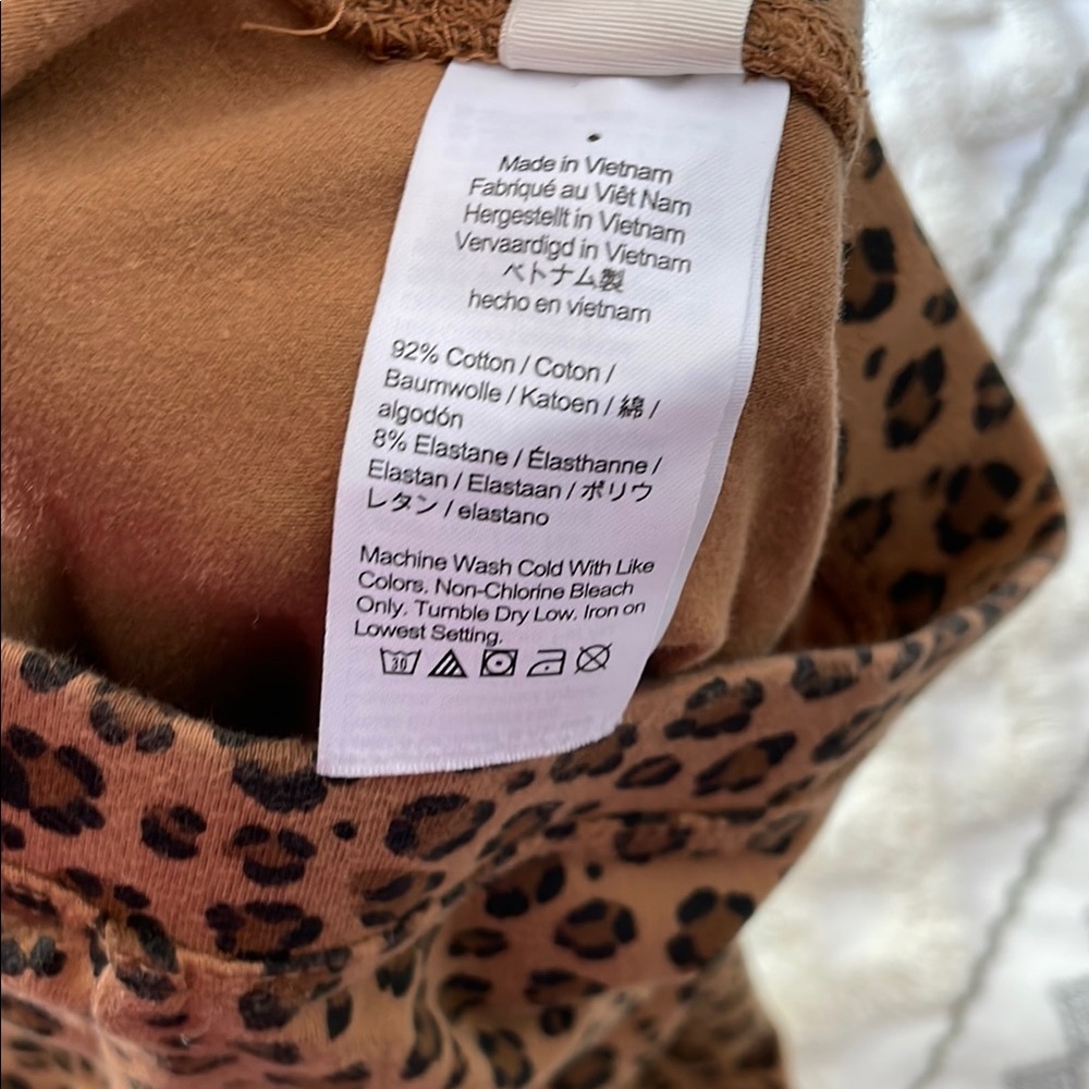 CREWCUTS Girls Size 8 UEC Leopard Print Leggings stretch animal black brown - Picture 6 of 7